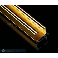 Hochwertiges helles Gold-Aluminium-Fenstervorhang-Kopfschiene